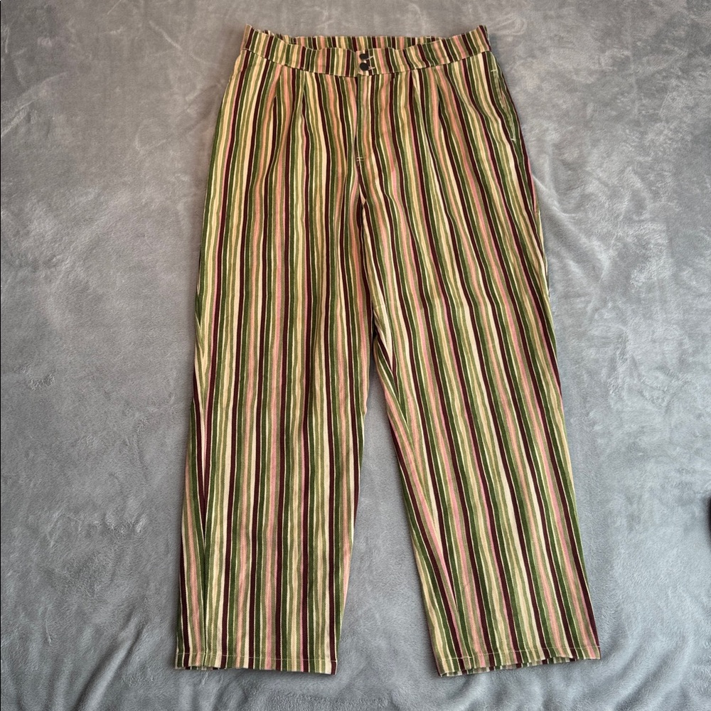 NWOT Lucy & Yak Addison Jeans Organic Twill Elm Stripe Size W36 - Picture 3 of 15